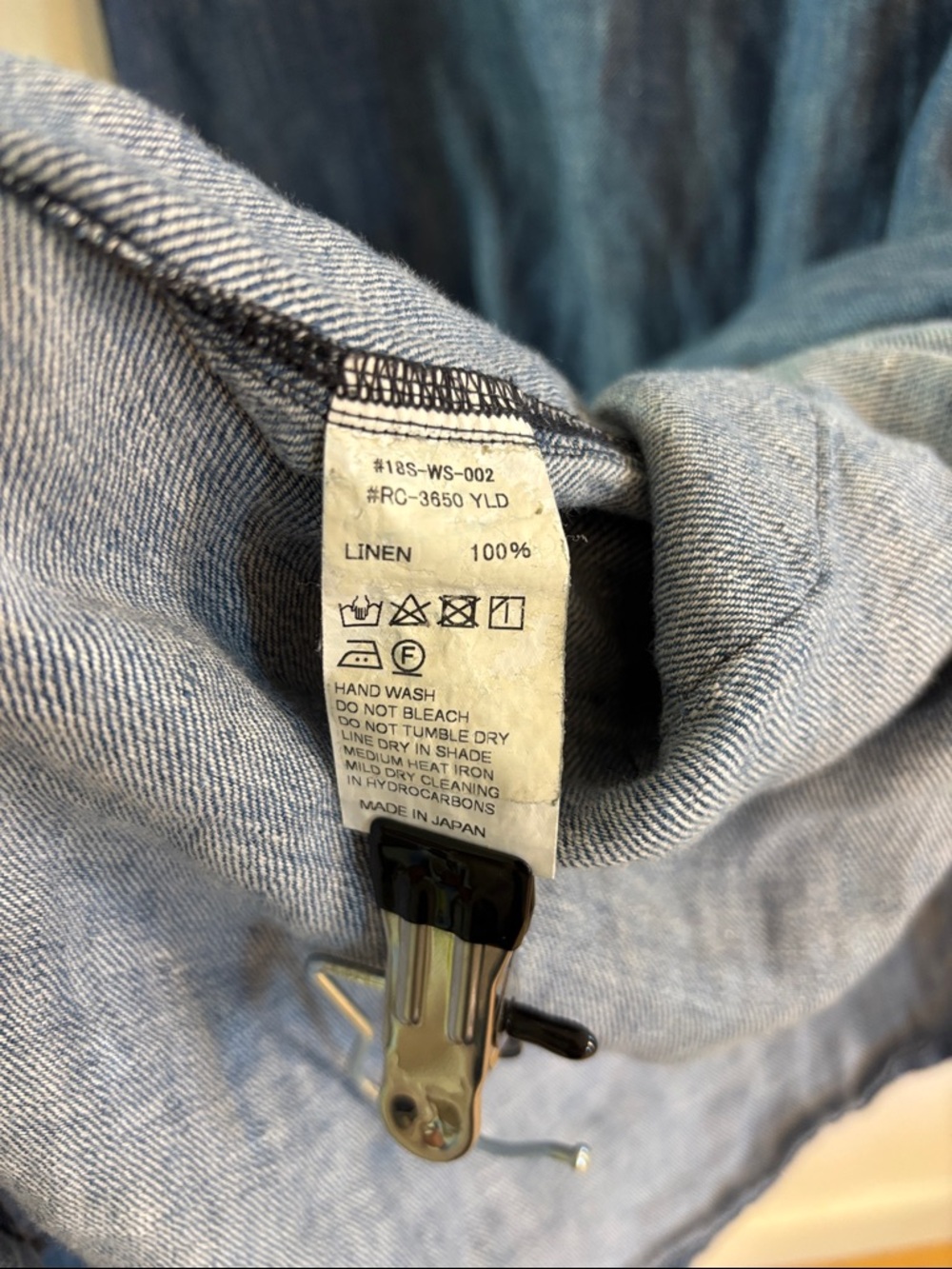 Orcival France 100% Linen Casual Chambray Shift Dress - Picture 3 of 5